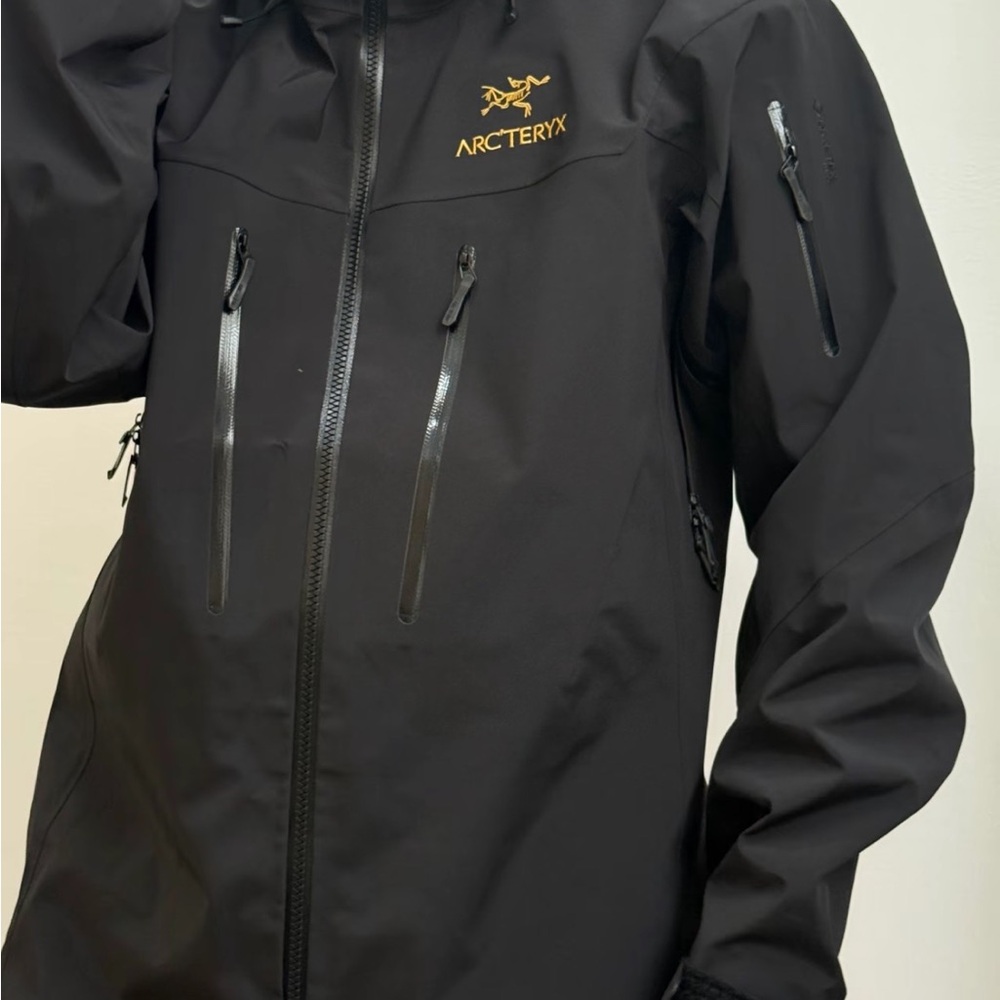 Arc'teryx Men's Black Jacket with Gold Logo
